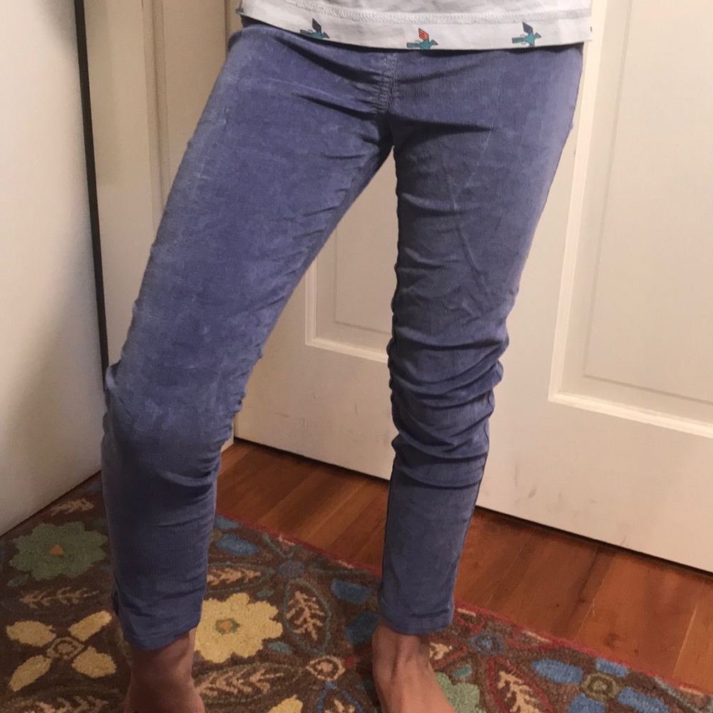 Mini Boden size 8 Blue thin wale cord leggings